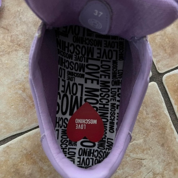 MOSCHINO Calfskin Bold Love Sneakers - Picture 14 of 15